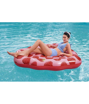 Materassino Gonfiabile Profumato Lampone 165x151cm Moda Mare Acqua Piscina 43396         