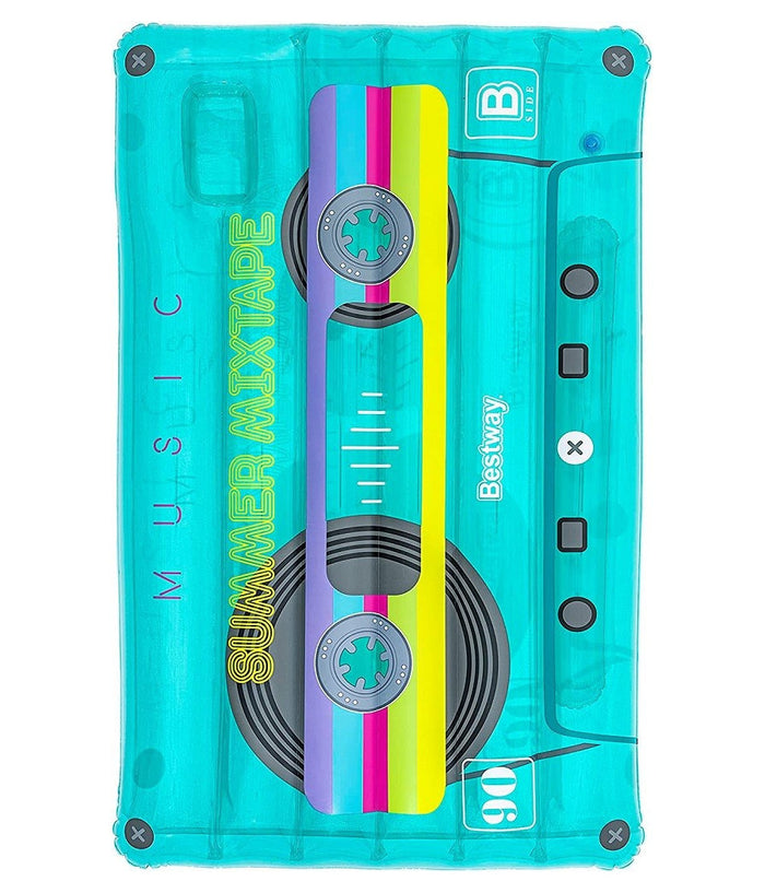 Materassino Gonfiabile Retro Beats Fashion Cassetta 174x117cm Portaoggetti 43649         