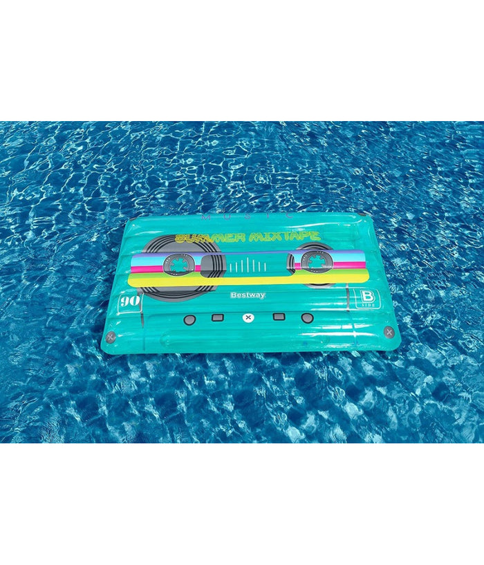 Materassino Gonfiabile Retro Beats Fashion Cassetta 174x117cm Portaoggetti 43649         