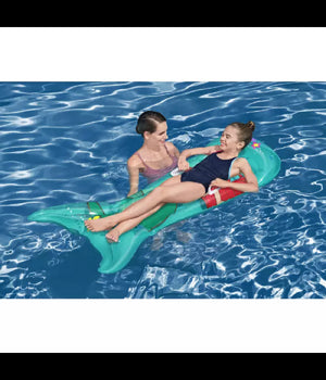 Trade Shop - Materassino Gonfiabile Sirenetta 158x81 Cm Con Maniglie Per Bambine Piscina 9101f -