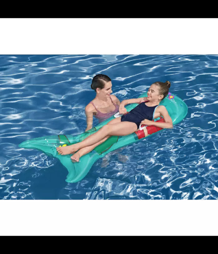 Trade Shop - Materassino Gonfiabile Sirenetta 158x81 Cm Con Maniglie Per Bambine Piscina 9101f -