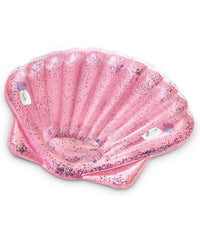 Materassino Isola Gonfiabile Conchiglia Glitter Pvc Mare Piscina 178x165cm         