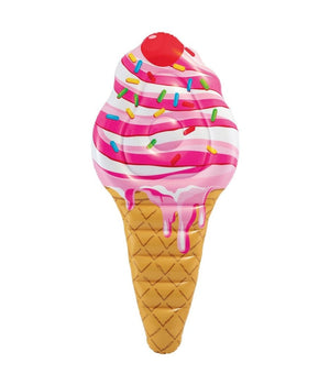 Materassino Isola Gonfiabile Cono Gelato In Pvc Mare Piscina 224x107cm         