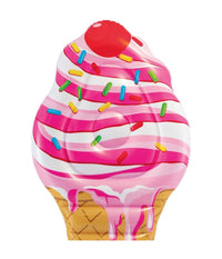 Materassino Isola Gonfiabile Cono Gelato In Pvc Mare Piscina 224x107cm         