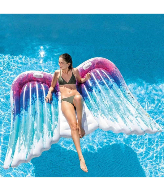 Materassino Isola Gonfiabile Stampa Angelo Pvc Mare Piscina 251 X 106 Cm         