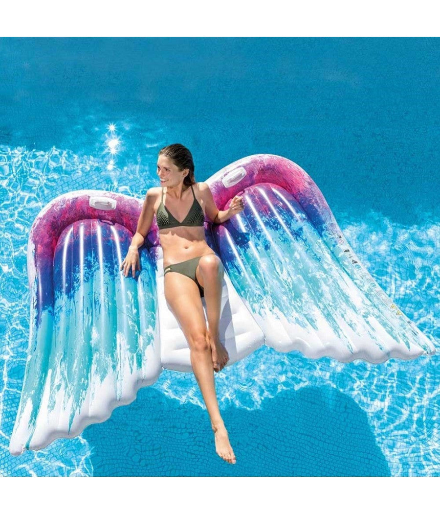 Materassino Isola Gonfiabile Stampa Angelo Pvc Mare Piscina 251 X 106 Cm         