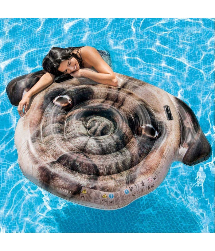 Materassino Isola Gonfiabile Stampa Carlino Pvc Mare Piscina 173 X 130 Cm         