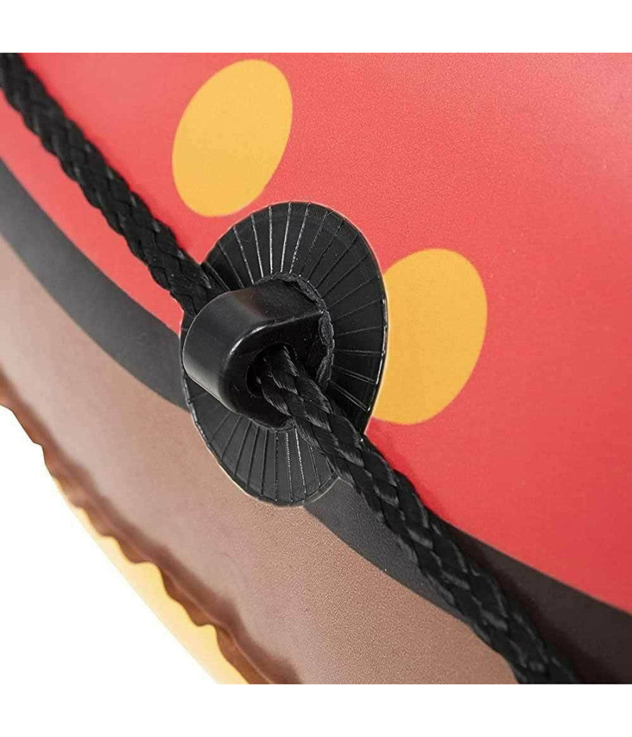 Materassino Isola Gonfiabile Stampa Hamburger Pvc Mare Piscina 150 Cm         