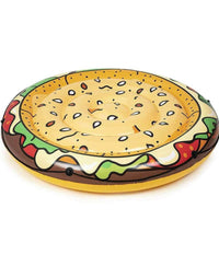 Materassino Isola Gonfiabile Stampa Hamburger Pvc Mare Piscina 150 Cm         