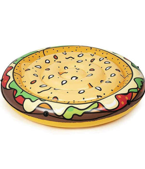 Materassino Isola Gonfiabile Stampa Hamburger Pvc Mare Piscina 150 Cm         