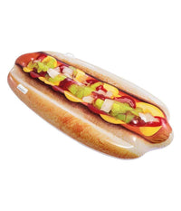Materassino Isola Gonfiabile Stampa Hot-dog In Pvc Mare Piscina 108 X 89 Cm         