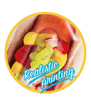 Materassino Isola Gonfiabile Stampa Hot-dog In Pvc Mare Piscina 108 X 89 Cm         