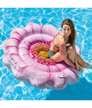 Materassino Isola Gonfiabile Stampa Margherita Pvc Mare Piscina 142 X 142 Cm         