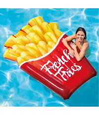 Materassino Isola Gonfiabile Stampa Patatine In Pvc Mare Piscina 175 X 132 Cm         