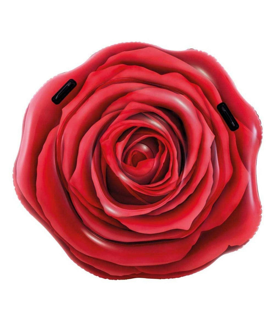 Materassino Isola Gonfiabile Stampa Rosa Rossa Pvc Mare Piscina 137 X 132 Cm         