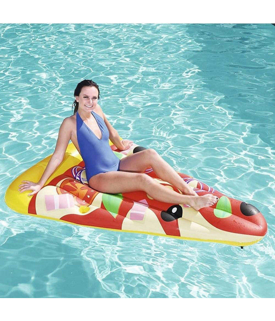 Materassino Isola Gonfiabile Trancio Pizza Mare Piscina 188 X 130 Cm         