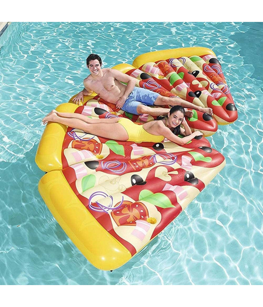 Materassino Isola Gonfiabile Trancio Pizza Mare Piscina 188 X 130 Cm         