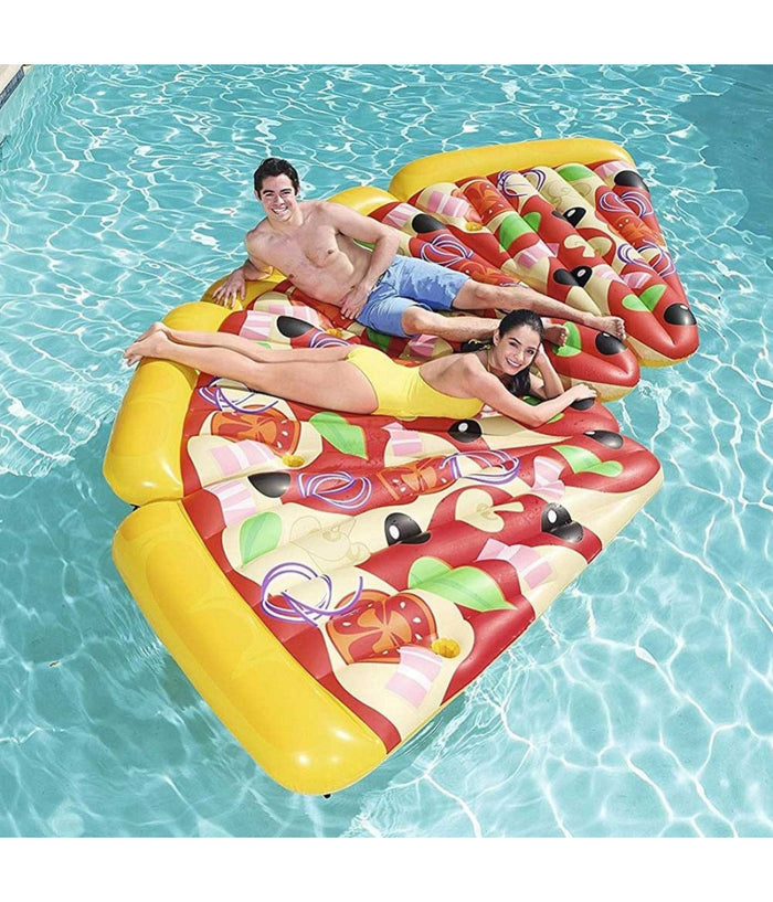 Materassino Isola Gonfiabile Trancio Pizza Mare Piscina 188 X 130 Cm         