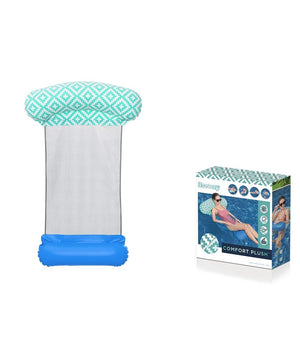 Trade Shop - Materassino Luxury Con Rete Gonfiabile 145 X 87 Cm Per Piscina Mare Estate 43555 -