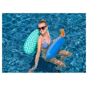 Trade Shop - Materassino Luxury Con Rete Gonfiabile 145 X 87 Cm Per Piscina Mare Estate 43555 -