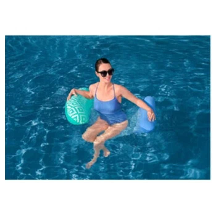 Trade Shop - Materassino Luxury Con Rete Gonfiabile 145 X 87 Cm Per Piscina Mare Estate 43555 -