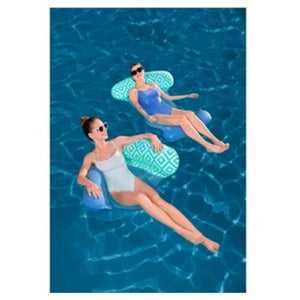 Trade Shop - Materassino Luxury Con Rete Gonfiabile 145 X 87 Cm Per Piscina Mare Estate 43555 -