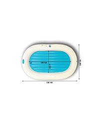 Materassino Ovale Isola Gonfiabile Yacht Line Mare Piscina Pvc 185 X 117 Cm         