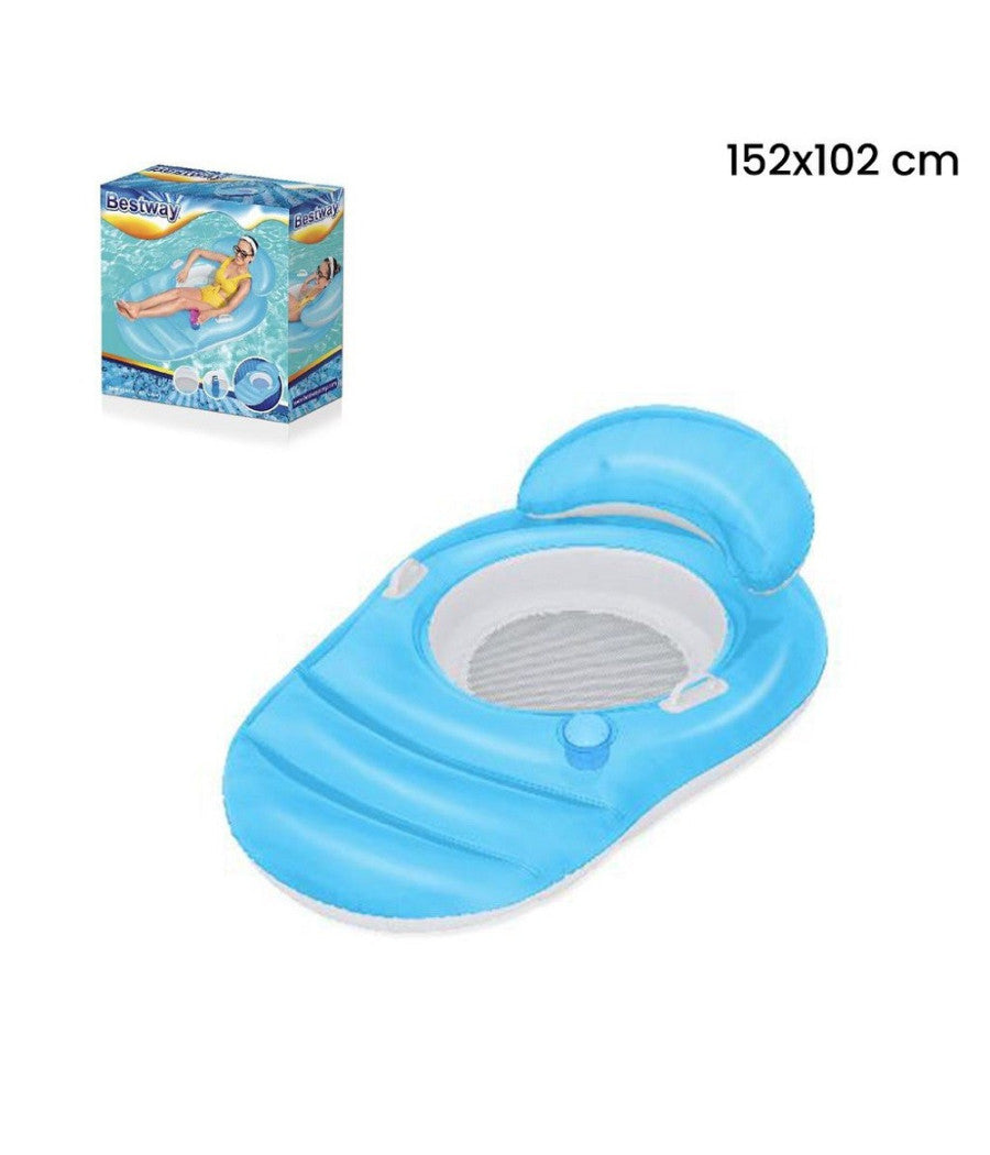 Materassino Poltrona Luxe Relaxer Lounge Sedile In Rete 152x102cm Piscina 43646         