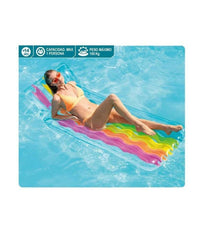 Materassino Rainbow Gonfiabile 203x84cm Cuscino Integrato Piscina Mare Lago 58724         