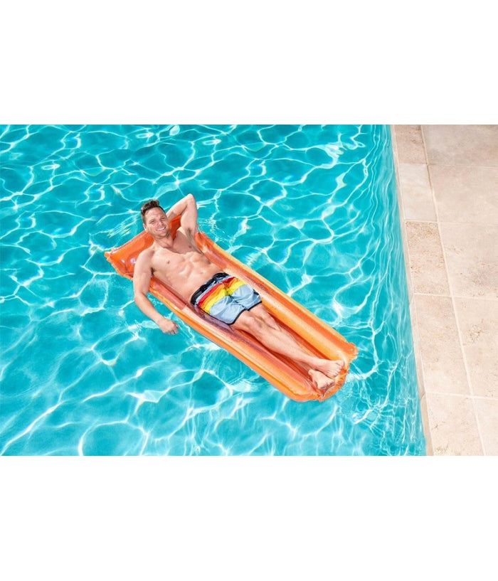 Materassino Tinta Unita Trasparente Gonfiabile 183x76cm Piscina Mare 5 Tubi 44013         