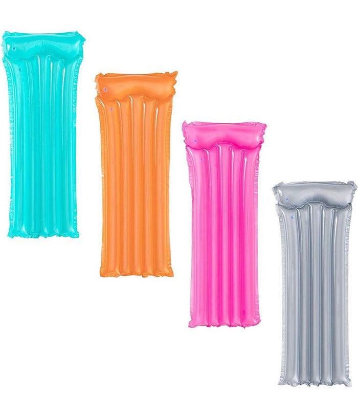 Materassino Tinta Unita Trasparente Gonfiabile 183x76cm Piscina Mare 5 Tubi 44013         