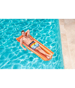 Trade Shop - Materassino Tinta Unita Trasparente Gonfiabile 183x76cm Piscina Mare 5 Tubi 44013 -