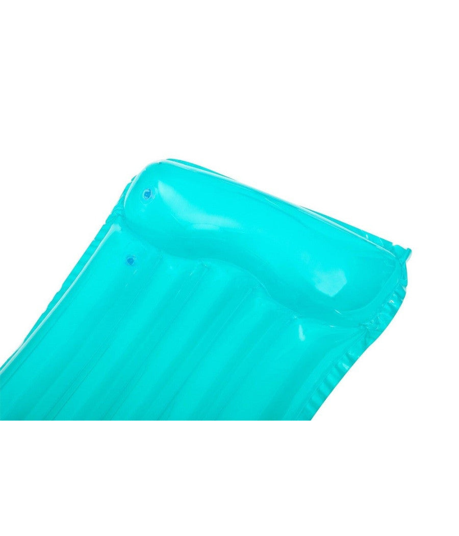 Materassino Tinta Unita Trasparente Gonfiabile 183x76cm Piscina Mare 5 Tubi 44013         