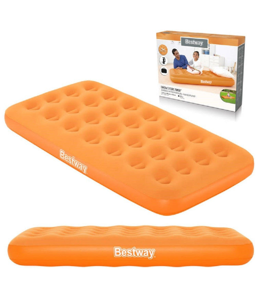 Materasso Ad Aria Gonfiabile Floccato Per Bambini 158 X 89 X 18cm 2 Colori 67918         