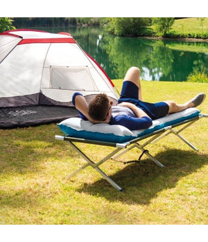 Materasso Gonfiabile Camping In Vinile Laminato 184x67x17cm Per Campeggio 67997         