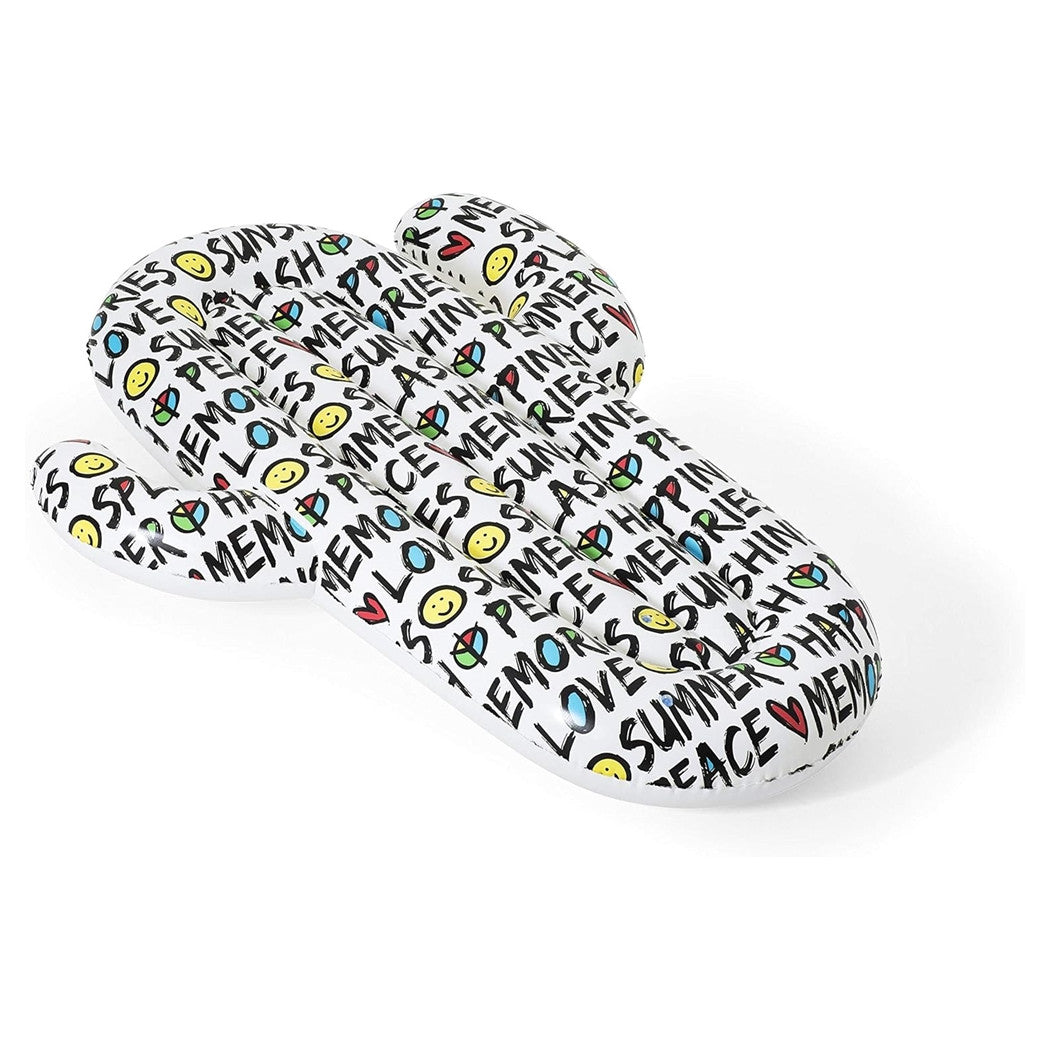 Trade Shop - Materasso Gonfiabile Galleggiante Forma Cactus Con Citazioni Estate 185x155cm 016169 -