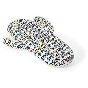 Trade Shop - Materasso Gonfiabile Galleggiante Forma Cactus Con Citazioni Estate 185x155cm 016169 -