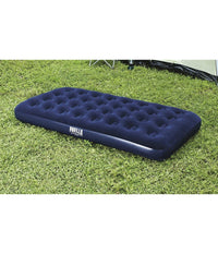 Materasso Gonfiabile Singolo Airbed Blu Floccato Plus 188x99x22cm Campeggi 67001         