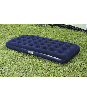 Materasso Gonfiabile Singolo Airbed Blu Floccato Plus 188x99x22cm Campeggi 67001         