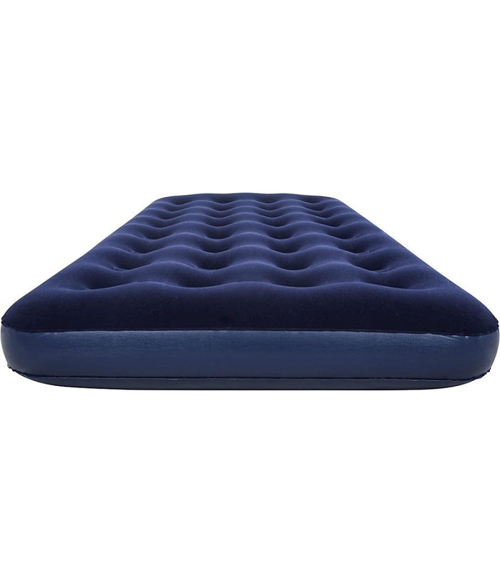 Materasso Gonfiabile Singolo Airbed Blu Floccato Plus 188x99x22cm Campeggi 67001         