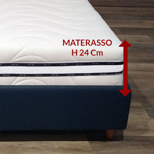 Materasso 800 molle insacchettate e memory a zone 100x200 cm, Materasso trapuntato anallergico con CUSCINO PROMO, Materasso DETRAIBILE DISPOSITIVO MEDICO ALTO 24 Cm - MED 31