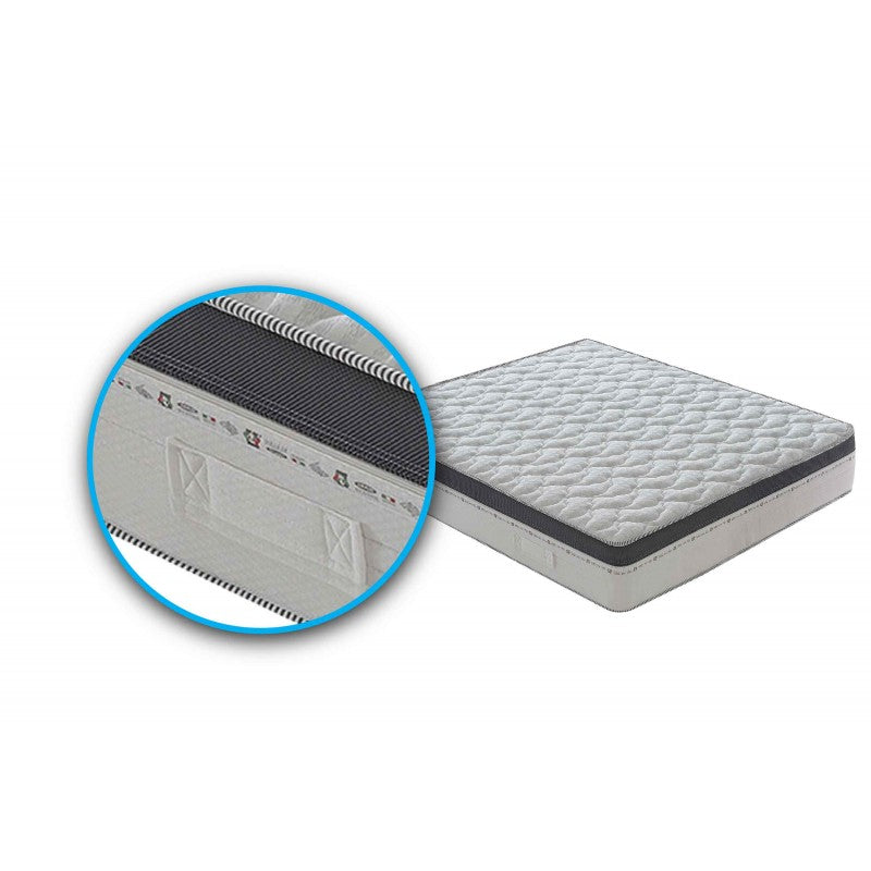 Materasso “Sorrento” a molle insacchettate e memory foam 7cm a 13 Zone Differenziate - 140x190