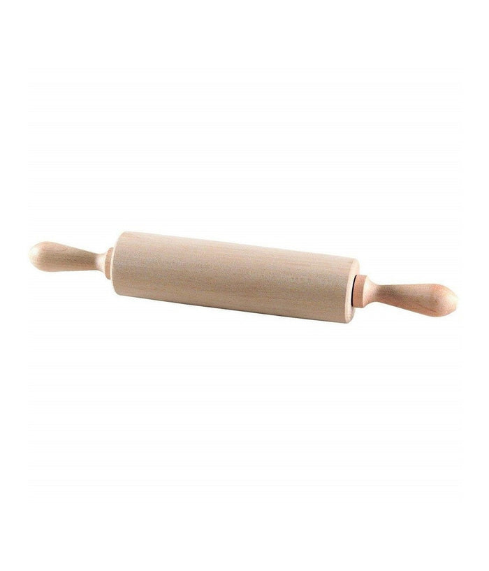Mattarello 40cm In Legno Girevole Stende Pasta Dolci Pasticceria Cucina Rolling         