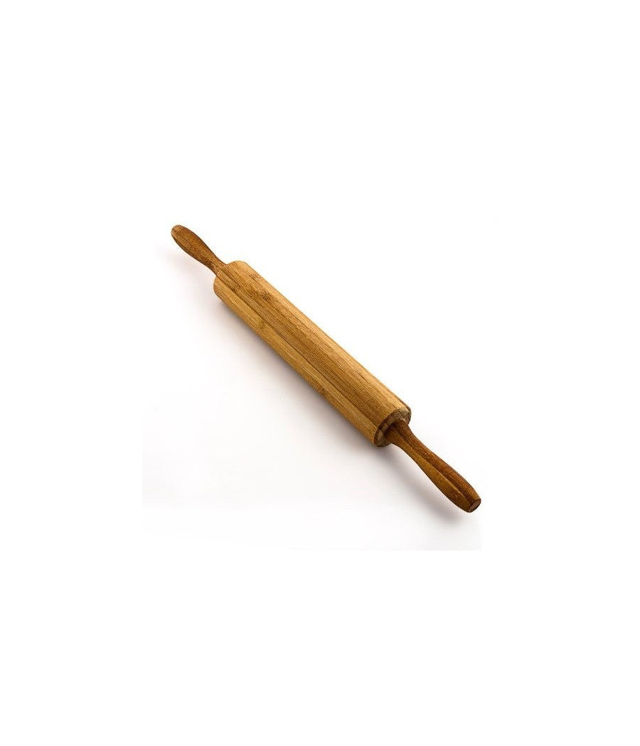 Mattarello Bambà¹ Bamboo Girevole 45cm Perno Di Rotolamento Legno Naturale Cucina         
