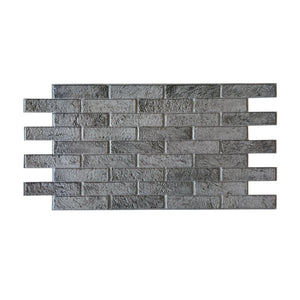 Pannelli 3D Rivestimento a parete in PVC effetto MATTONI GRIGI USURATI 96x48cm Realistici, isolanti, idrorepellenti.