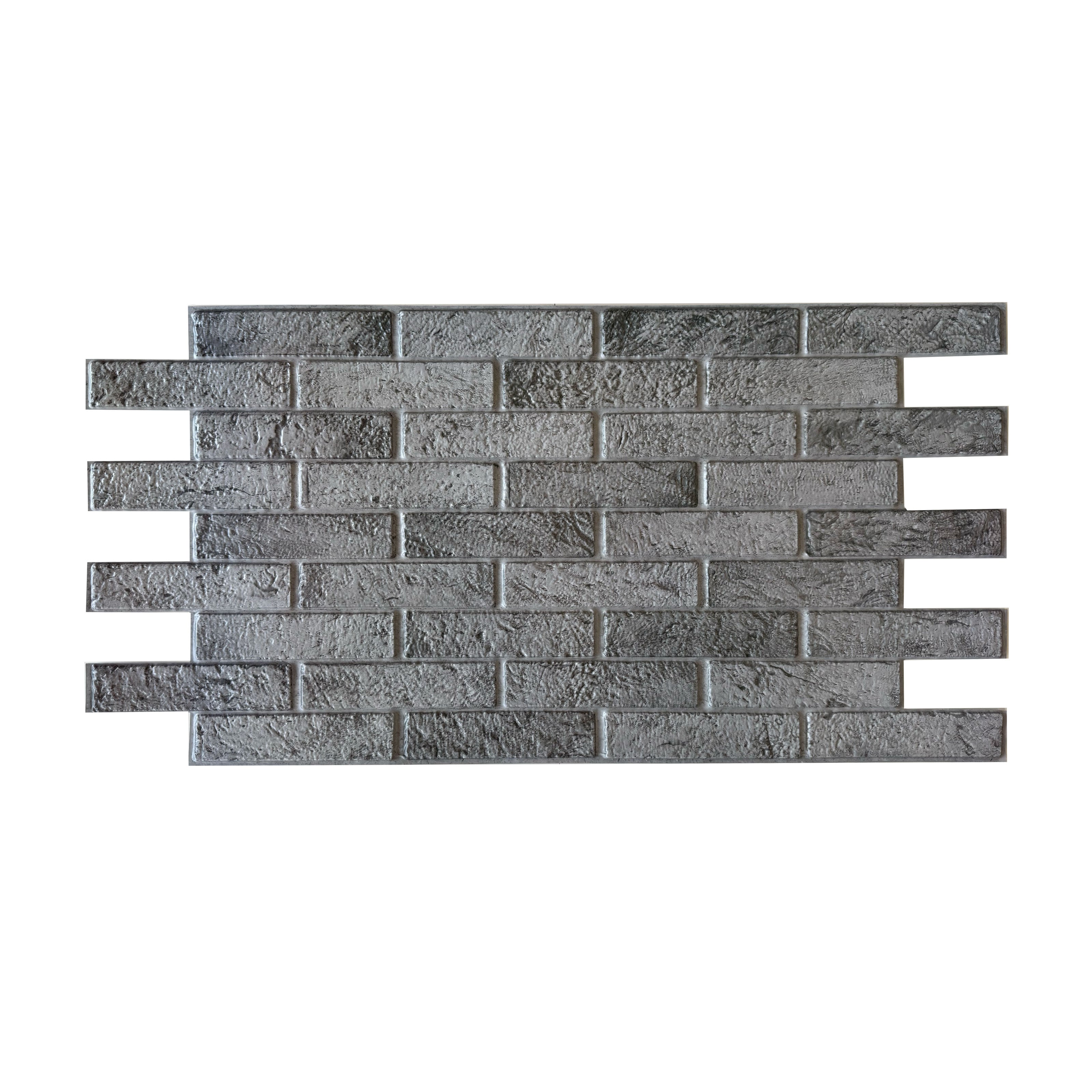 Pannelli 3D Rivestimento a parete in PVC effetto MATTONI GRIGI USURATI 96x48cm Realistici, isolanti, idrorepellenti.