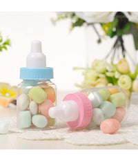 Maxi Biberon Porta Confetti Celeste Idea Nascita 30 Pezzi Baby +1 Maxi Battesimo         