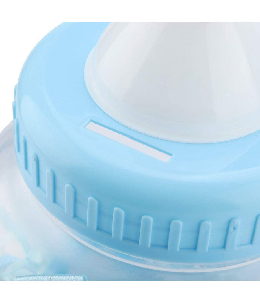 Maxi Biberon Porta Confetti Celeste Idea Nascita 30 Pezzi Baby +1 Maxi Battesimo         