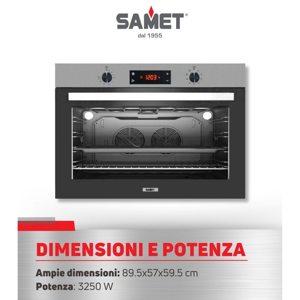 Maxi forno 90 cm Apollo inox Samet