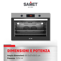 Maxi forno 90 cm Apollo inox Samet